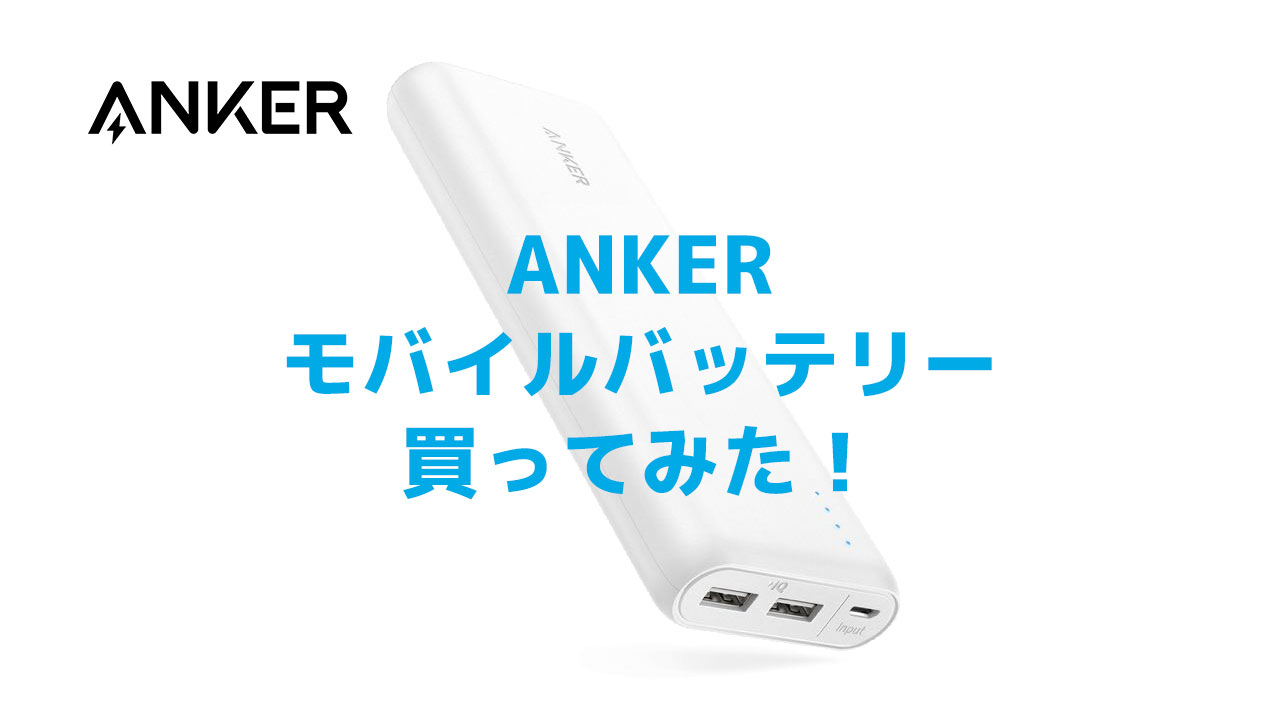 Anker モバイルバッテリー購入 アンカーpowercore 100 Blog