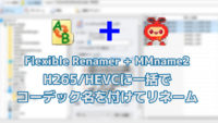 H265にコーデック名を付けて一括リネーム！MMname2＆Flexible Renamer