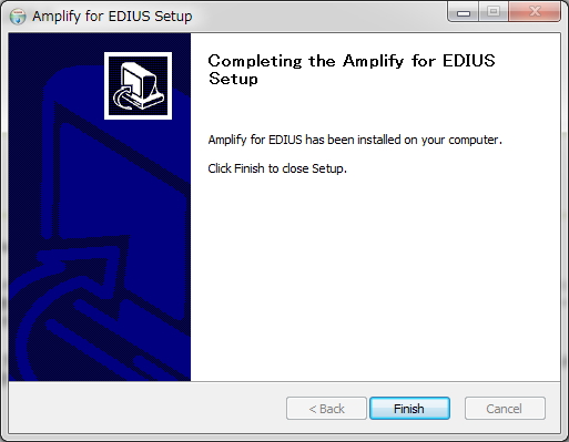 NewBlueFX Amplify for EDIUSをインストールしてみた