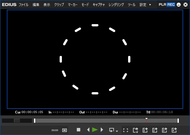 【EDIUS】 円形の点線・破線を作る